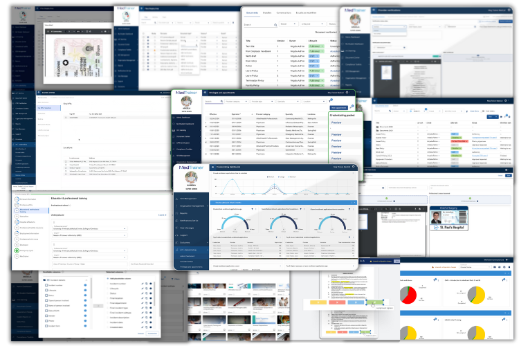 Images of 2024 innovations within the MedTrainer platform