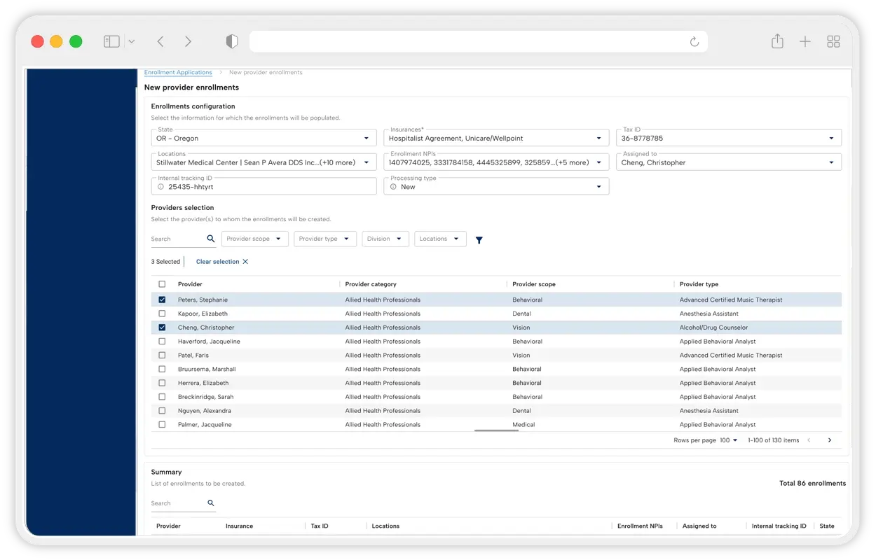 Group Enrollment (Application Form)